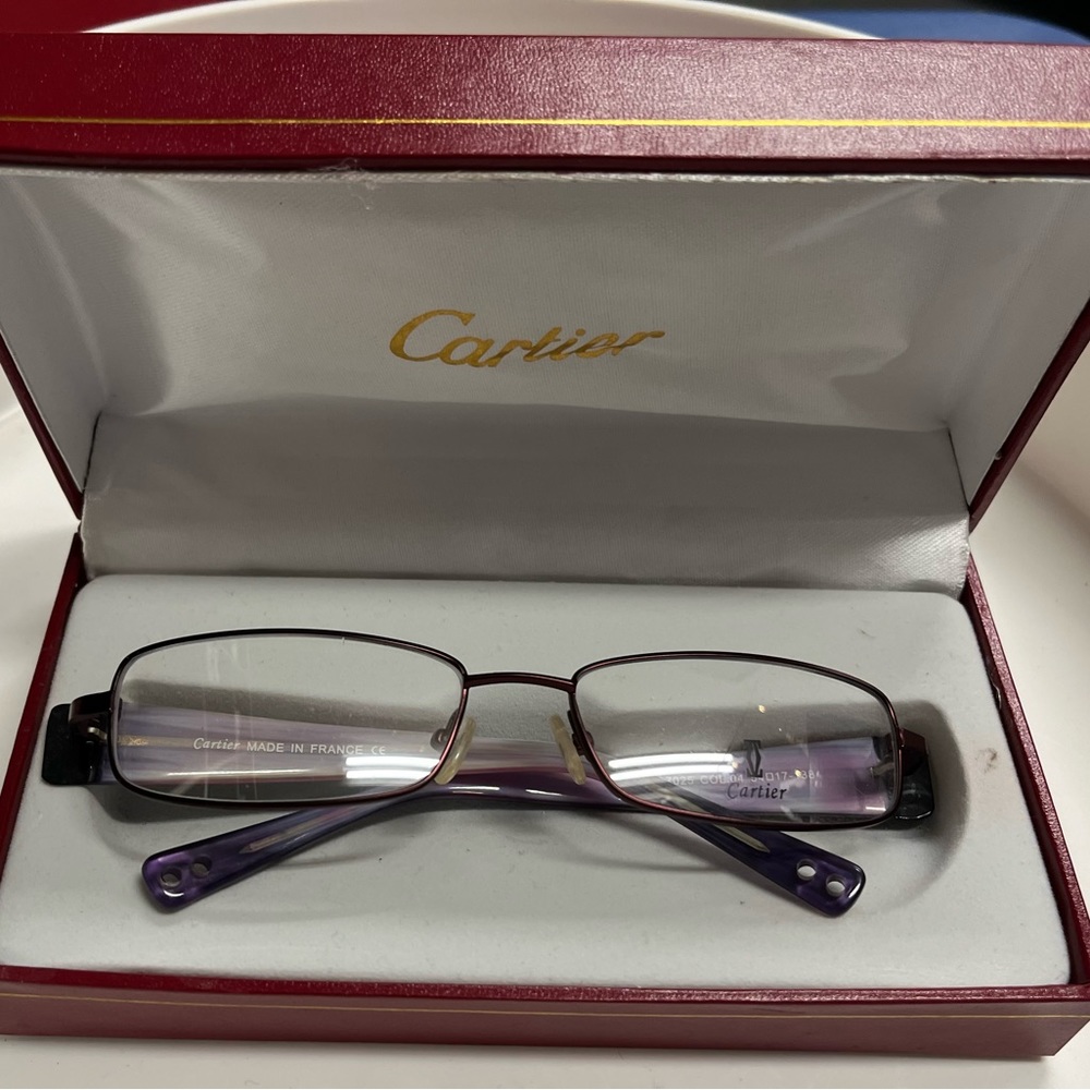 Inspired Clear glasses with plastic arms beautiful gray metallic New on box
